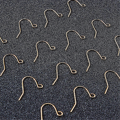Brass Earring Hooks KK-BC0005-09G-1