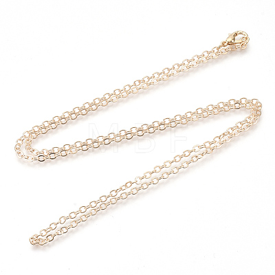 Brass Cable Chains Necklace Making MAK-N029-01LG-1