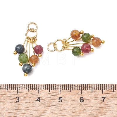 Dyed Natural Green Jade Imitation Tourmaline Pendants PALLOY-JF05597-1