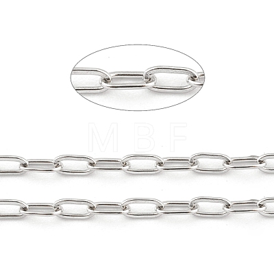 3.28 Feet 304 Stainless Steel Paperclip Chains X-STAS-H111-04P-A-1