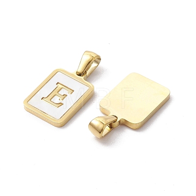 Ion Plating(IP) 304 Stainless Steel Pave Shell Pendants X-STAS-G327-01G-E-1