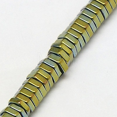 Electroplate Non-magnetic Synthetic Hematite Beads Strands G-J165-4mm-06-1