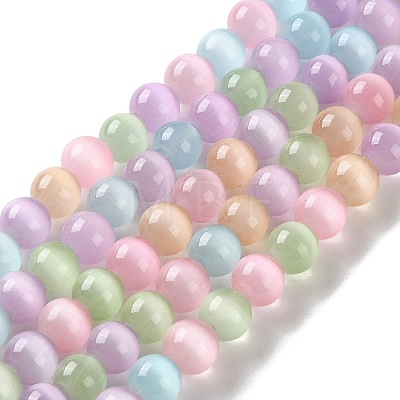 Cat Eye Beads Strands X-CE-P004-A-8mm-1