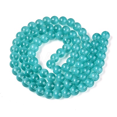 Transparent Glass Imitation Cat Eye Beads Strands GLAA-Q110-01C-07-1