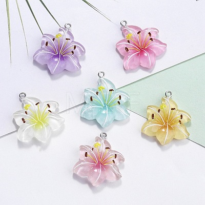 Resin Pendants RESI-D016-04B-1