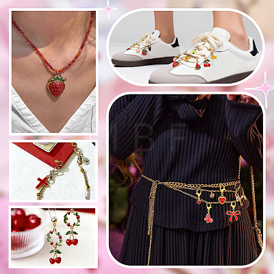 40Pcs Alloy Enamel Shoes Charms HJEW-PH02499-1