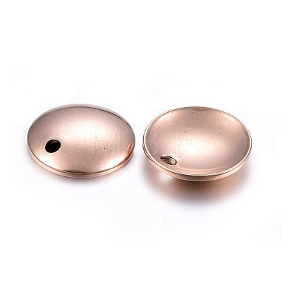 Ion Plating(IP) 304 Stainless Steel Dome Charms STAS-H472-02RG-8mm-1