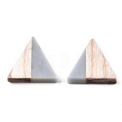 Opaque Resin & Wood Cabochons CRES-N028-001A-B02-1