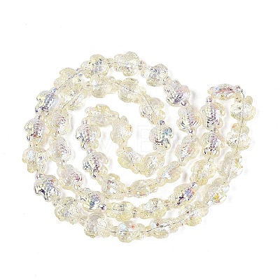 Electroplate Transparent Glass Beads Strands EGLA-N055-04A-10-1