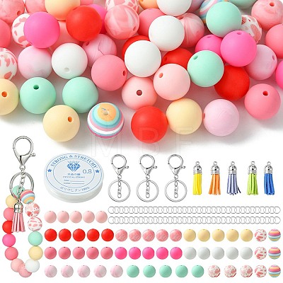 DIY Beaded Phone Charms Straps Keychain Making Kit DIY-FS0005-39B-1