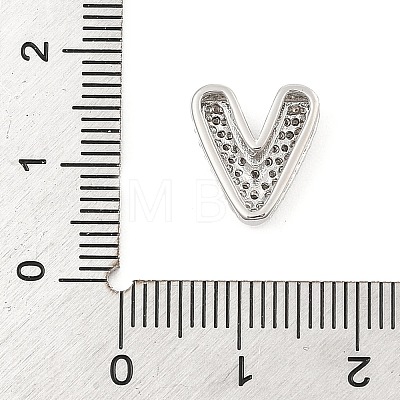 Brass Micro Pave Cubic Zirconia Slide Charms ZIRC-I068-08P-1