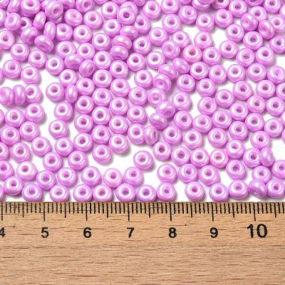 Baking Paint Luster Glass Seed Beads SEED-B001-04A-07-1