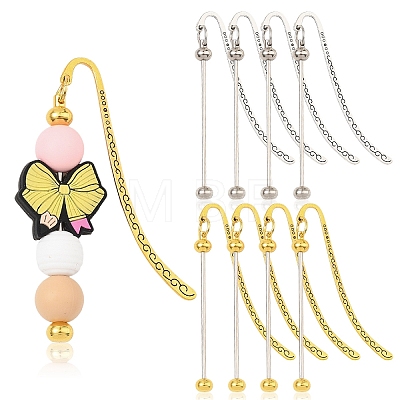 10Pcs 2 Colors Alloy Bookmarks AJEW-YW00005-1