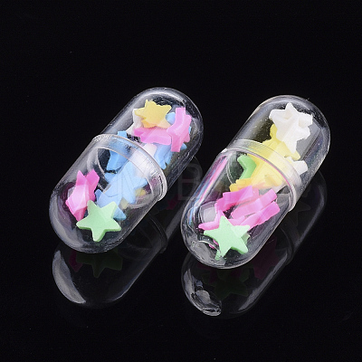 Openable Transparent Plastic Capsule Container KY-S159-03F-1