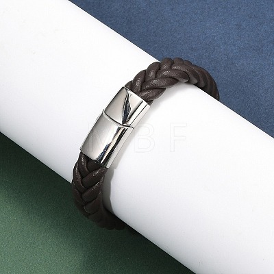 Braided Microfiber Leather Cord Bracelets for Men BJEW-Z081-13P-01-1