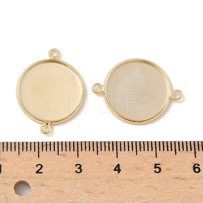 Flat Round Brass Connector Cabochon Settings KK-K414-13B-G-1