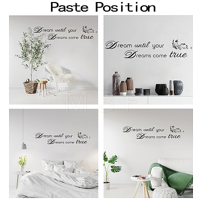 PVC Quotes Wall Sticker DIY-WH0200-015-1