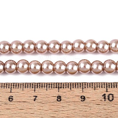 Baking Paint Pearlized Glass Pearl Round Bead Strands HY-Q003-6mm-11-01-1