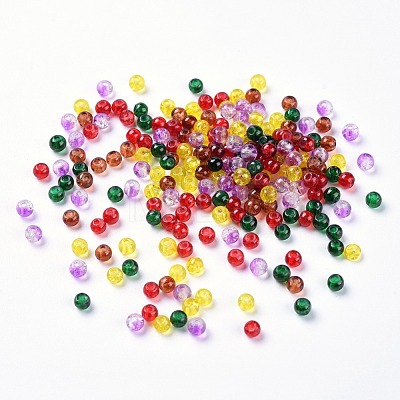 Baking Painted Crackle Glass Beads DGLA-X0006-4mm-05-1