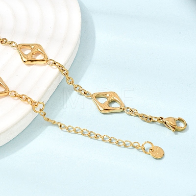 304 Stainless Steel Link Chain Necklaces for Women NJEW-G197-01G-01-1