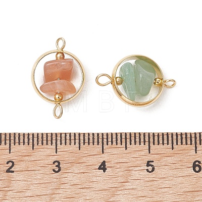 7Pcs 7 Styles Chakra Natural & Synthetic Mixed Gemstone Chip Beaded Links PALLOY-TA00407-01-1