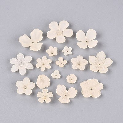 Frosted Acrylic Bead Caps KY-Q004-08G-1