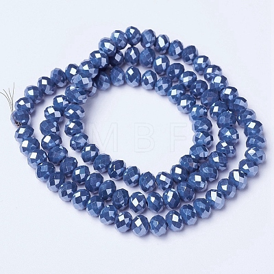 Electroplate Glass Beads Strands EGLA-A034-P1mm-A05-1