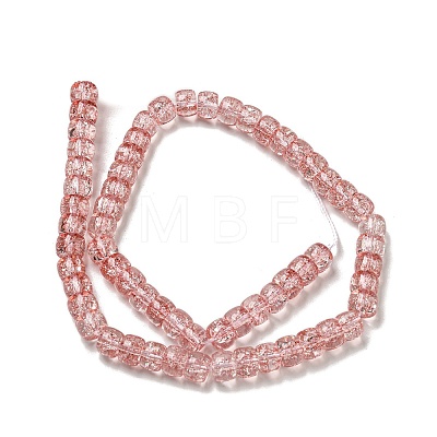 Transparent Spray Painting Crackle Glass Beads Strands GLAA-NH0001-05G-1