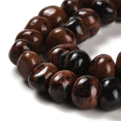 Natural Mahogany Obsidian Beads Strands G-G053-C03-01-1