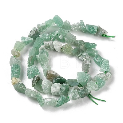 Raw Rough Natural Green Aventurine Beads Strands G-B065-C18-1