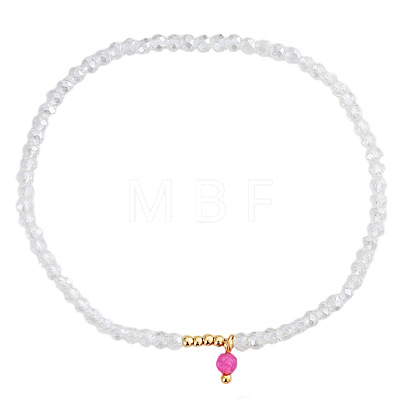 Glass Beaded Charm Bracelets EV4256-3-1