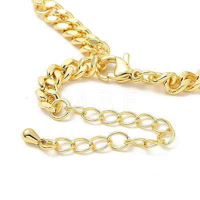 Brass Curb Chains Necklace NJEW-A005-02G-1