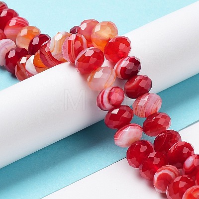 Natural Banded Agate/Striped Agate Beads Strands G-E605-A02-03E-1