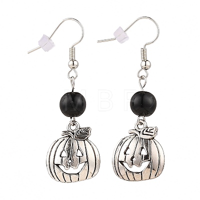 Halloween Theme Alloy Dangle Earrings EJEW-JE04429-1