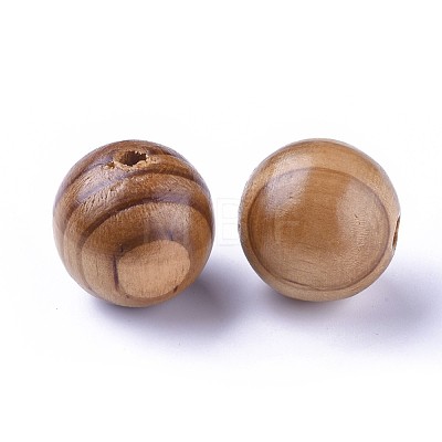 Round Natural Wood Beads WOOD-Q009-30mm-LF-1