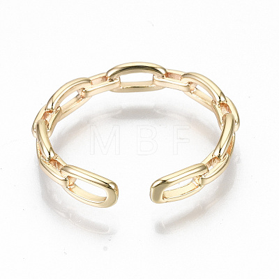 Brass Cuff Rings KK-T062-65G-NF-1