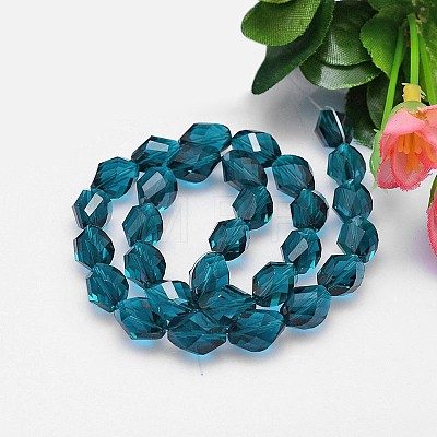 Faceted Polyhedron Imitation Austrian Crystal Bead Strands G-M190-13x10mm-24A-1