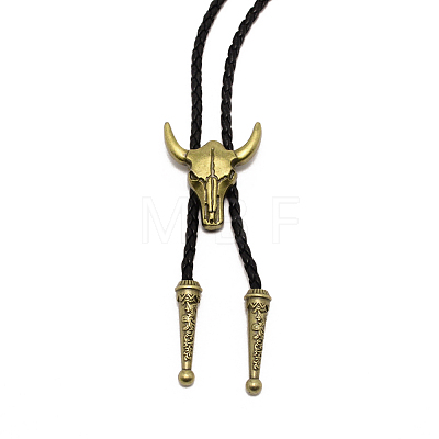Ox-head Lariat Necklace for Men Women NJEW-WH0011-04AB-1