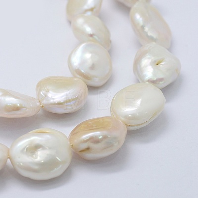 Natural Baroque Pearl Keshi Pearl Beads Strands PEAR-K004-23-1