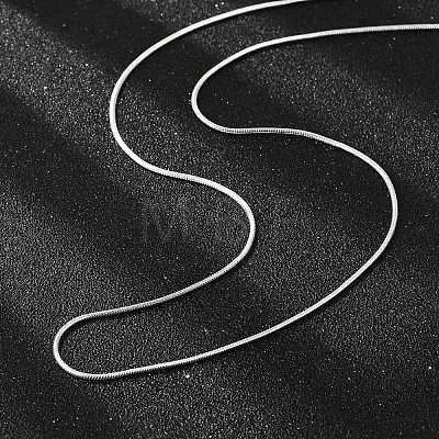 Brass Round Snake Chain Necklaces X-MAK-T006-11B-S-1