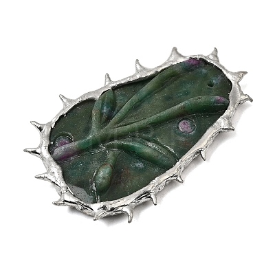 Natural Ruby in Zoisite Carved Plant Big Pendants G-C291-01C-1