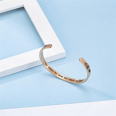 Stainless Steel Cuff Bangle for Women CR8784-2-1