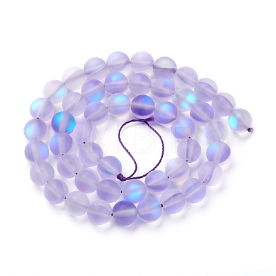 Synthetic Moonstone Beads Strands G-R375-8mm-A19-1