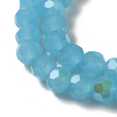 Imitation Jade Glass Beads Strands EGLA-A035-J6mm-L04-1