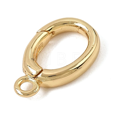 Brass Spring Gate Ring KK-C075-51G-1