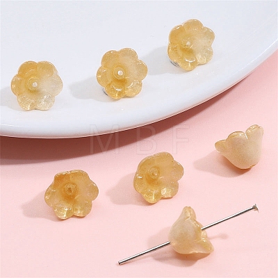 10Pcs Gradient Color Transparent Glass Imitation Jade Beads PW-WG464DA-32-1