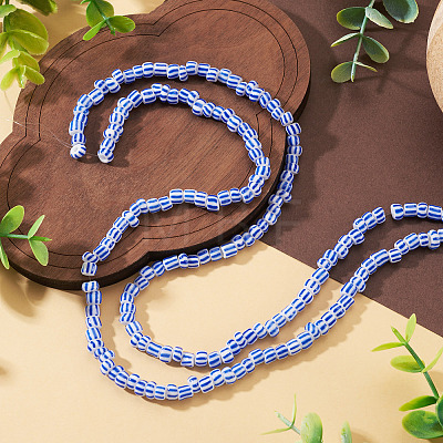 2Strands Handmade Lampwork Beads Strands BLOW-TADJ0001-01D-1