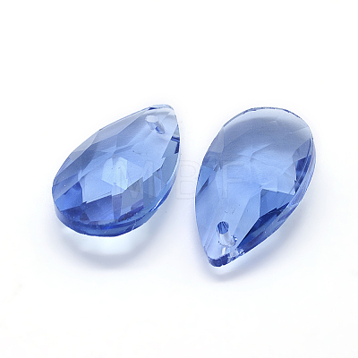 Faceted Glass Pendants GLAA-F069-L-A12-1