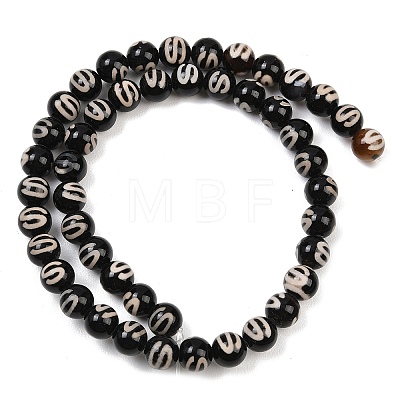 Tibetan Style dZi Beads Strands G-G328-A05-8mm-1