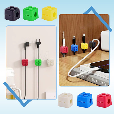6Pcs PP Plastic Cable Organizers Clips AJEW-TADJ0001-35-1